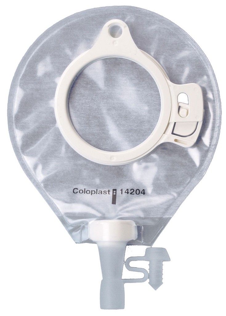Assura, 2-dels urostomipose, Mikropose, klar/hvid, 40 mm ring