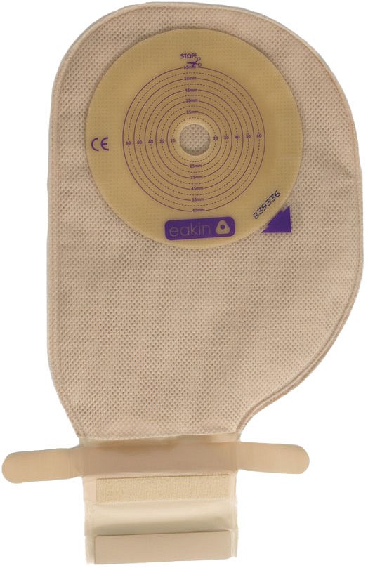 Eakin Pelican, 1-dels ileostomipose, Maxi, beige med vindue, Ø 15-65 mm