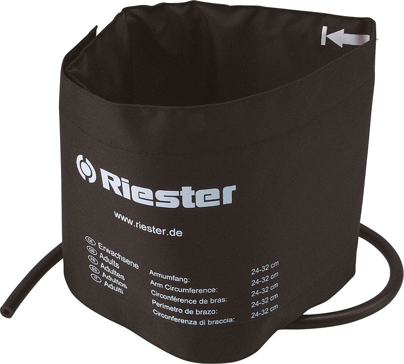 Riester velcromanchet, sort m 2 slanger, til Precisa/Big Ben/Empire, 42-50 cm