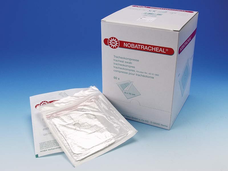Nobatracheal, kompres, aluminiumsimprægneret, steril, 8 cm x 10 cm