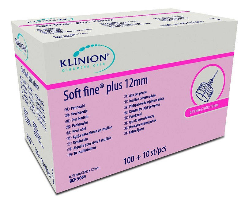 Klinion, Soft fine plus penkanyle, steril, 12 mm x 0,33 mm (29G)