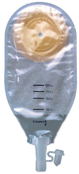 Coloplast, drænagepose Mini 100 ml, u.kulfilter, klar, Ø 5-38 mm