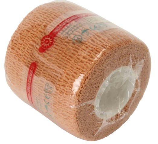 Nobaheban, selvhæftende bind, beige, 5 cm x 4,5 m