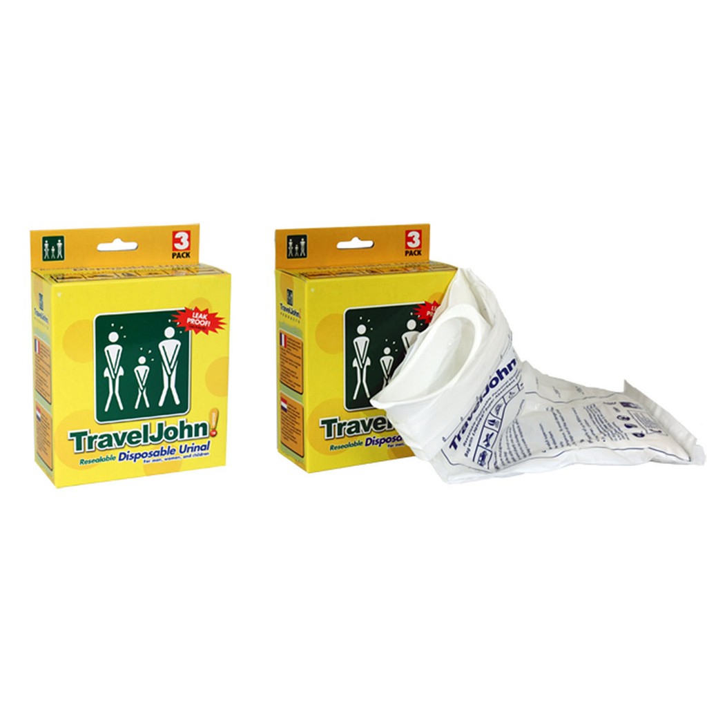 TravelJohn, urin kolbe/pose til mænd, kvinder, børn,engangs, 800 ml