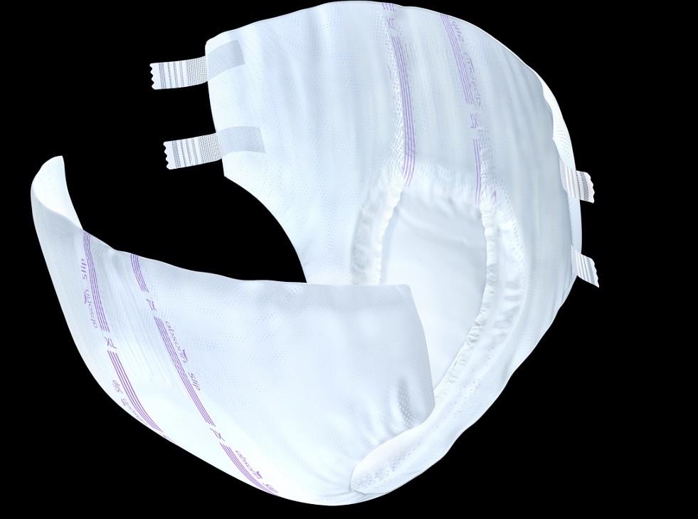 Absorin Slip, ble med fixationstape, nat, 120-170 cm, lilla, x-large