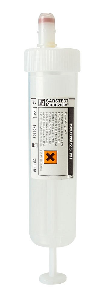 Formalin, monovette til lukket formalin, 9 ml
