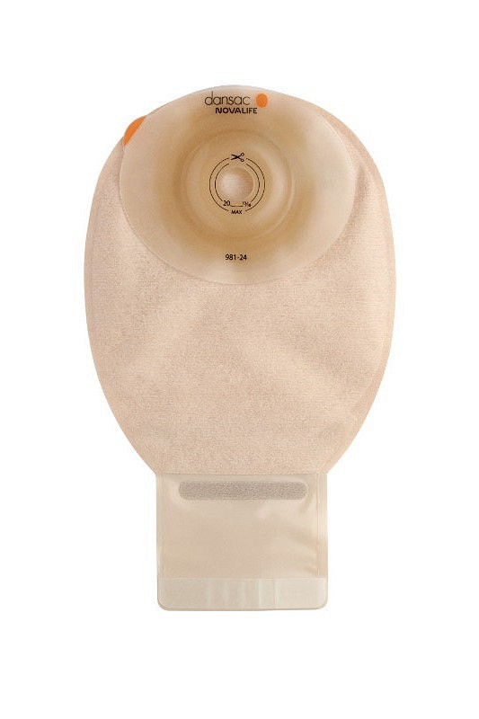 NovaLife 1 Soft Convex, 1-dels ileostomipose, Midi, vindue, beige, Ø 15-24 mm