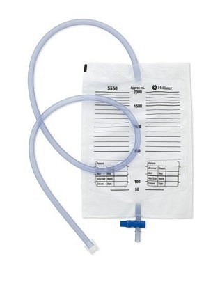 Hollister, urostomi natpose, 120cm slange, klar, 2000 ml