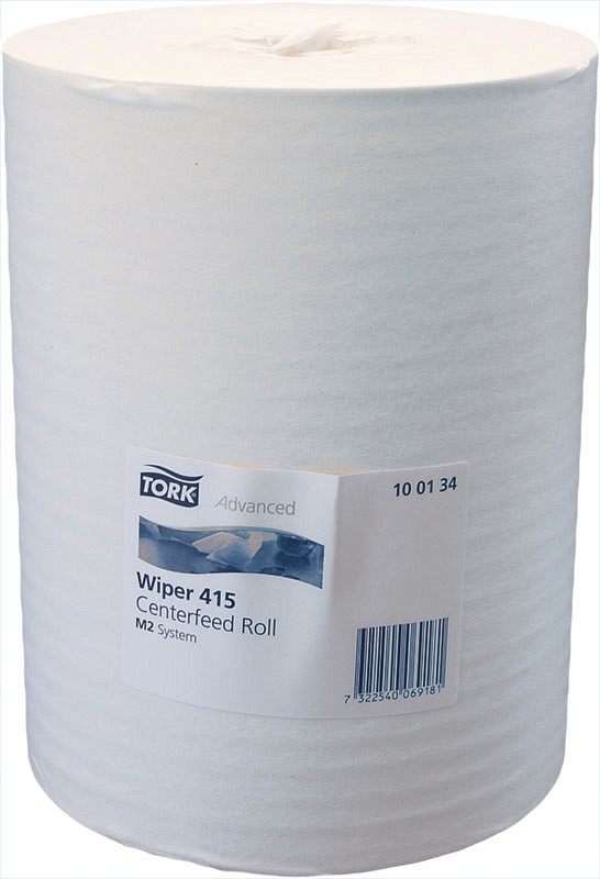 Tork Advanced, 1-lags aftørringsrulle, hvid, M2, 415