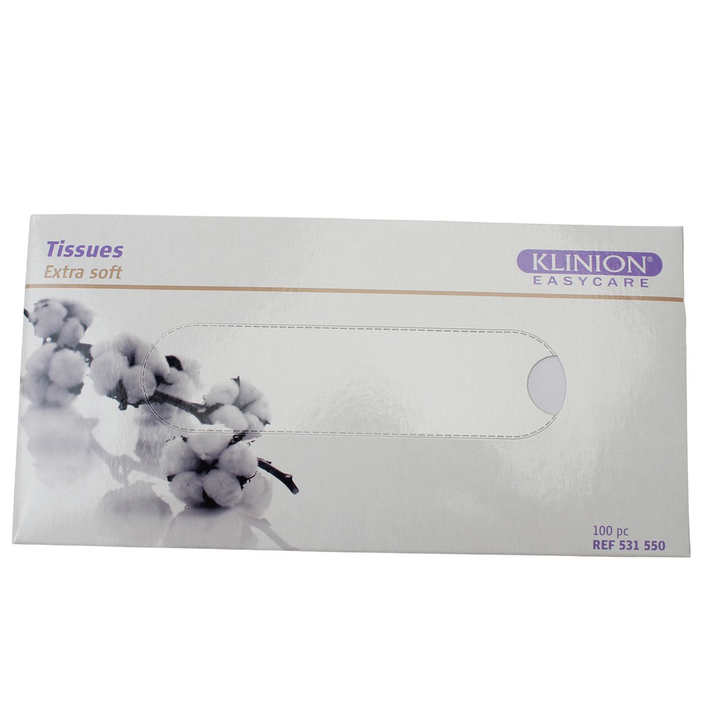Klinion, ansigtsserviet, Extra Soft, 2 lag, 21 cm x 20 cm