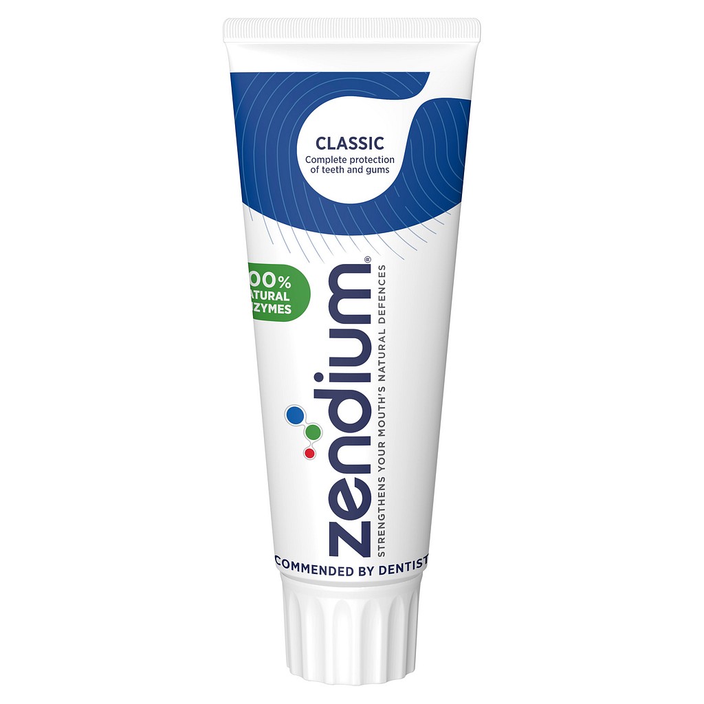 Zendium tandpasta, Classic ståtube, 75 ml
