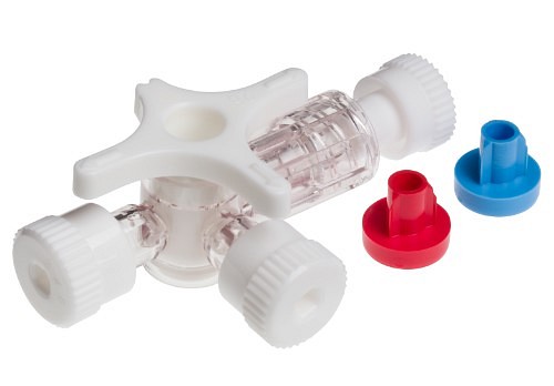 Connecta, 3-vejshane, hvid med farvekodet prop, steril