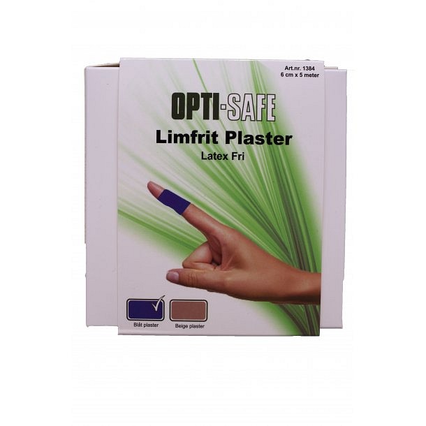 Opti-Safe, limfrit plaster, selvhæftende, latexfri, beige, 6 cm x 5 m