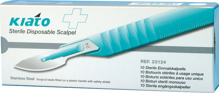 Kiato Plus, skalpel, nr. 24, rustfrit stål, steril