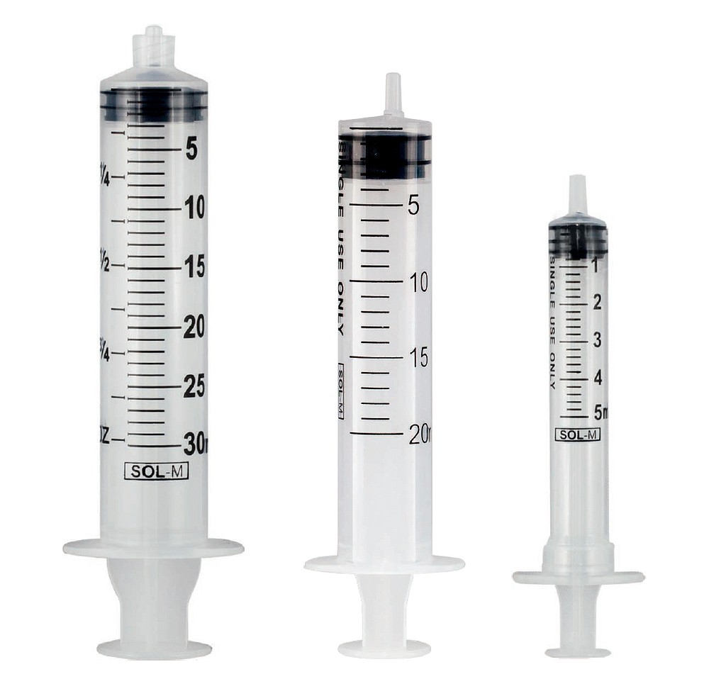 Sol-M, sprøjte, luer lock, 3-komp., steril, 5 ml