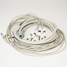 Welch Allyn CardioPerfect, patientkabel til hvile EKG med bananstik, 0,5 m