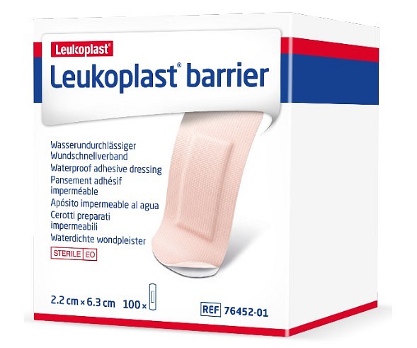 LEUKOPLAST Barrier, vandtæt plaster med kompres, steril, 22 mm x 38 mm