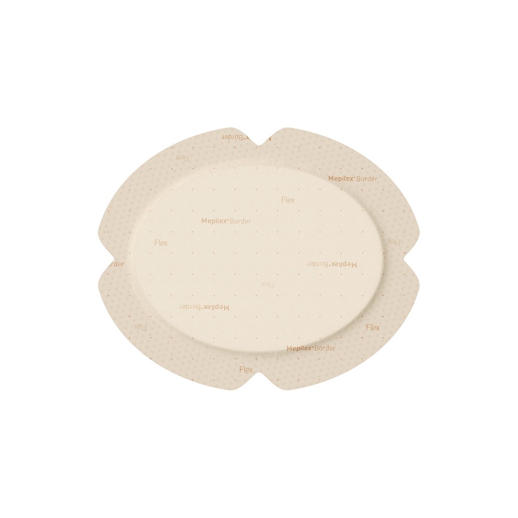 Mepilex Border Flex, oval,fleksibel skumbandage, border og silikone, st, 13 cm x 16 cm