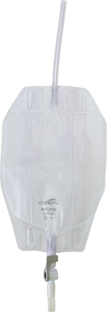 Curion Soft flerkammer, urinpose, 15cm just. bar slange + 4cm, vippeaftap, 500 ml
