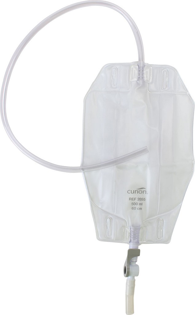 Curion Soft Flerkammer, urinpose, 60cm just.bar slange, +4cm, vippeaftap, 500 ml