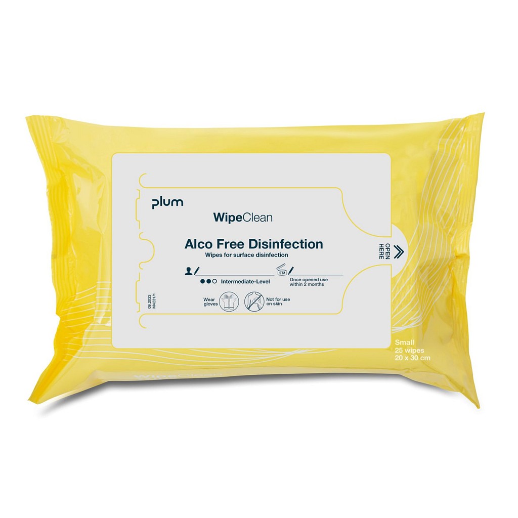 WipeClean, alco free disinfection, small, gul, 20 cm x 30 cm