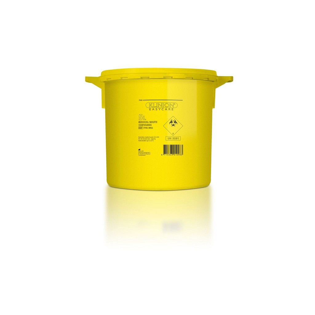 Klinion Easy Care kanylebeholder, gul, UN godkendt, 5 l