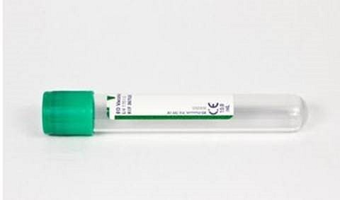 Vacutainer, glas, grøn, Li.hep., steril, 5/2 ml