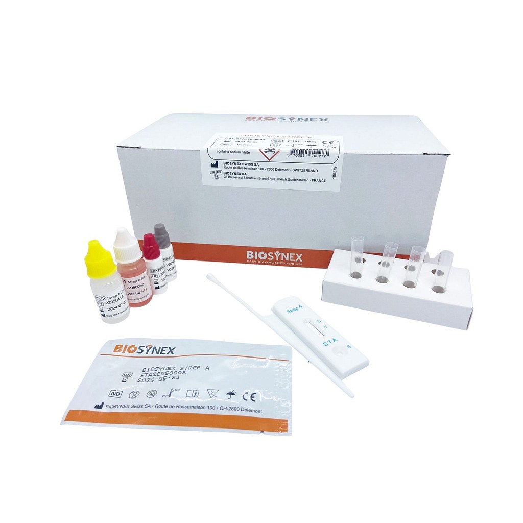 Biosynex, Strep A, hurtigtest kit, platform