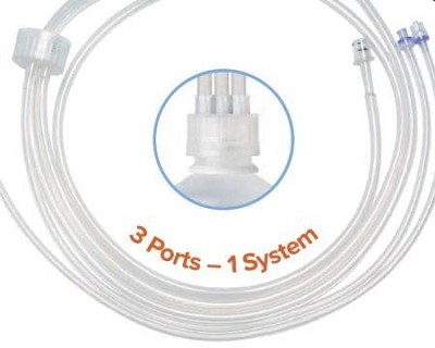 MDD, Air/water bottle tubing m CO2, hybrid skyltilslutn
