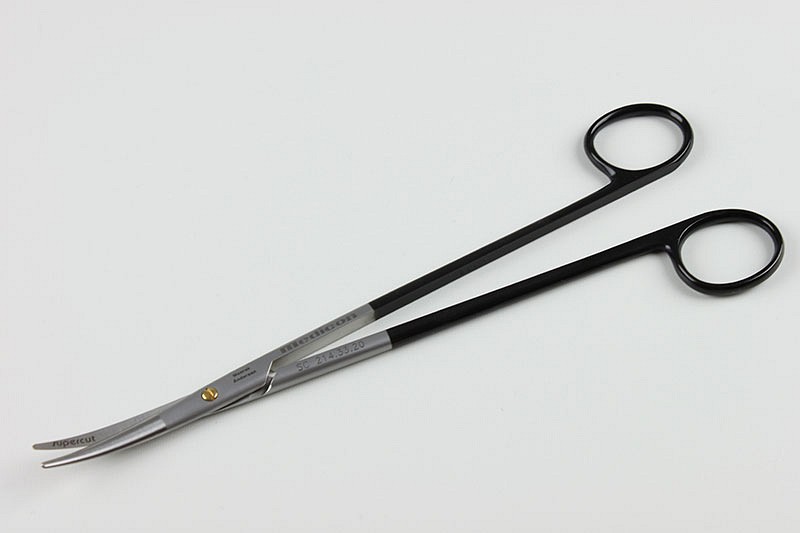 Medicon, saks, Metzenbaum buet, black line, 20 cm