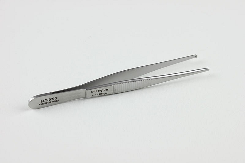 Medicon, pincet, kirurgisk, lige, 1x2 tænder, 11,5 cm