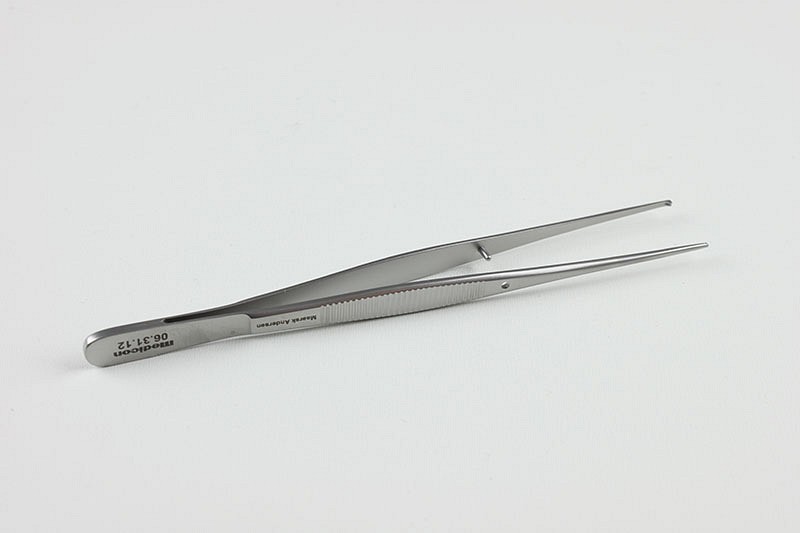 Medicon, pincet, Semken, kirurgisk, lige, 1x2 tænder, 12,5 cm