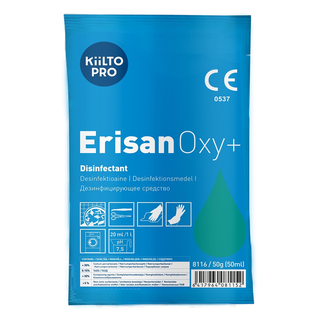 Erisan Oxy+, desinfektionsmiddel, 50 g