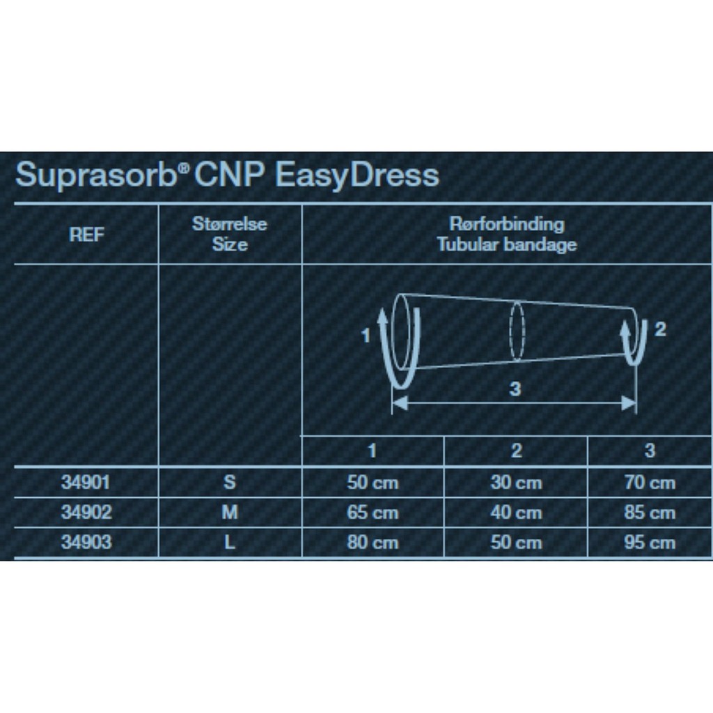 EasyDress, dressing, tubular, sterile, medium, 65 cm x 40 cm x 85 cm
