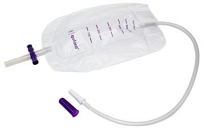 Qufora flerkammer urinpose, 50 cm just.slange, krydsventil, +4cm, NRV, NW, 750 ml