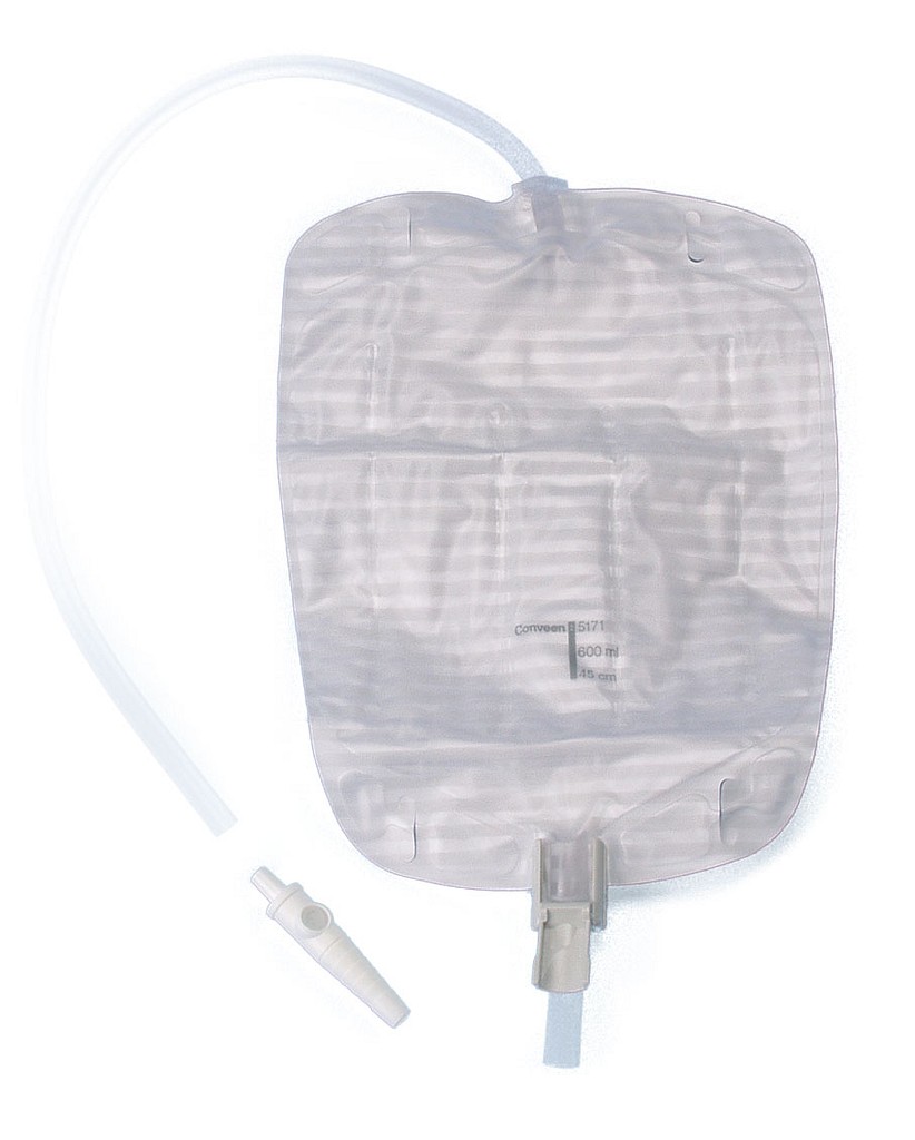 Conveen Contour, urinpose, 45cm just. slange, flerk, vippeaftap, st, 600 ml