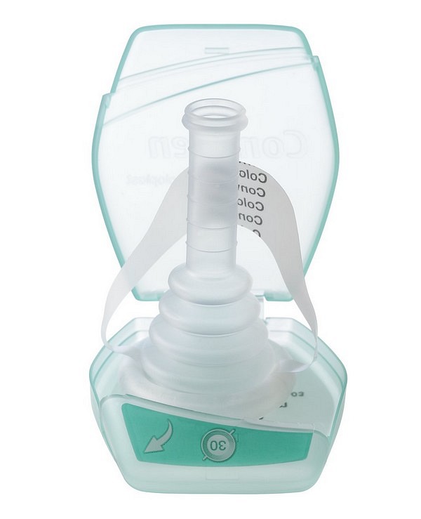 Conveen Optima, uridom, kort, klæbeflade 3,5 cm, silikone, Ø 21 mm