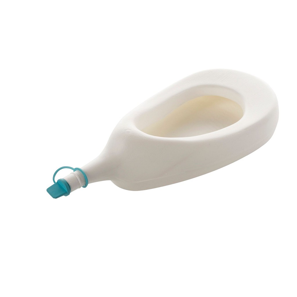 Warwick, spidsbækken, oval, med lukkeprop,hvid,PP, 38 cm x 15 xm x 8 cm
