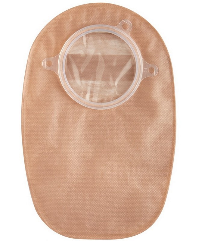 Natura+, 2-dels colostomipose, large, med vindue, beige, 38 mm ring