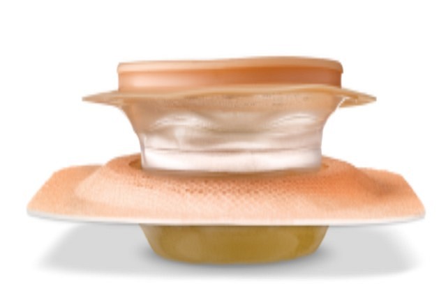Natura Durahesive konveks, hudbeskyt.plade, løftbar flange, hydrokolloidklæb, 70/13-48 mm
