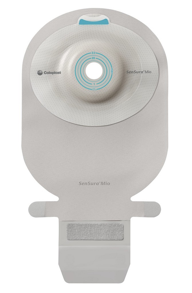Sensura Mio Convex Light, 1-dels ileostomipose, Midi, vindue, grå, Ø 31-43 mm