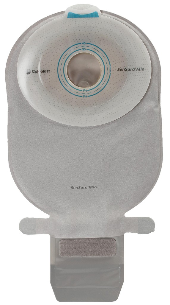 SenSura Mio, 1-dels ileostomipose, Midi, vindue, grå, Ø 30 mm