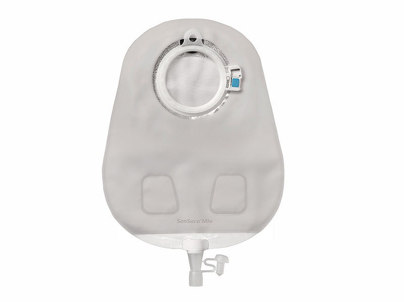 SenSura Mio Click, 2-dels urostomipose, Midi, flerkammer, grå, 50 mm ring