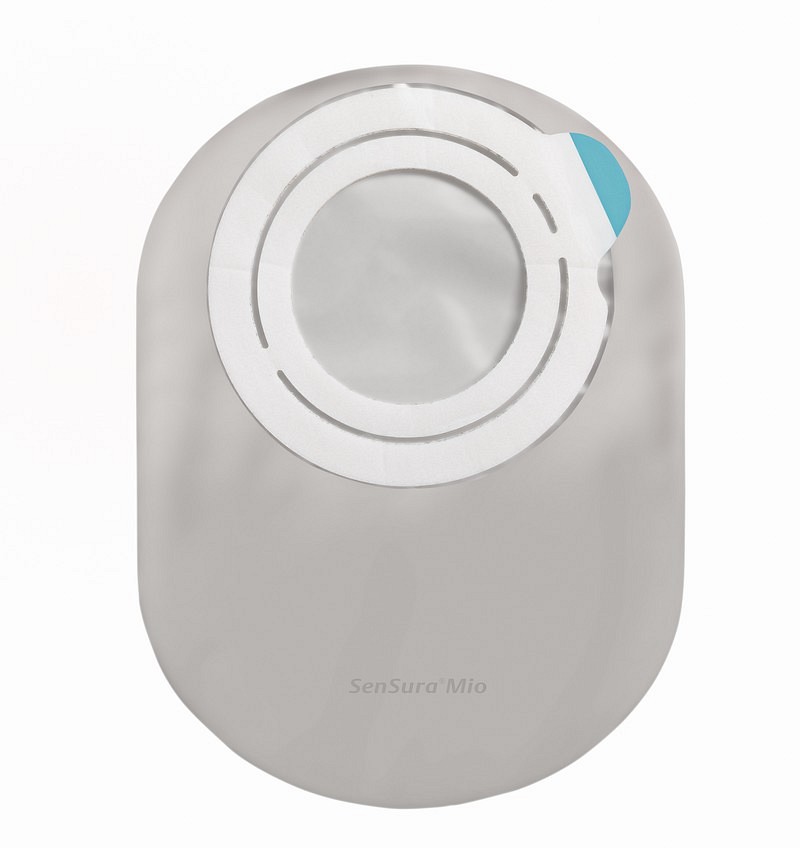SenSura Mio Flex, 2-dels colostomipose, Mini, vindue, grå, 50 mm ring