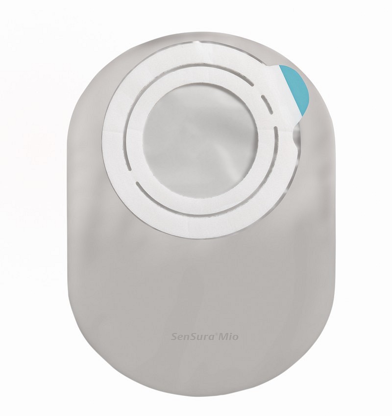 SenSura Mio Flex, 2-dels colostomipose, Maxi, vindue, grå, 50 mm ring