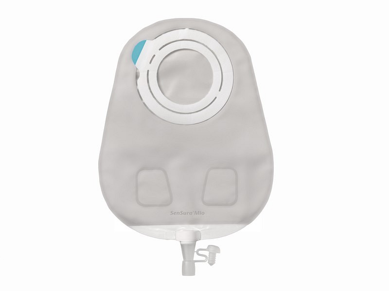 SenSura Mio Flex, 2-dels urostomipose, Midi, flerkammer, grå, 50 mm ring