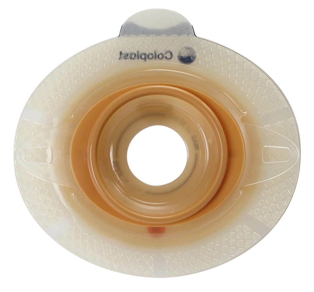 SenSura Click Convex Light, basisplade, 25mm hul, med bælteører, 50 mm ring