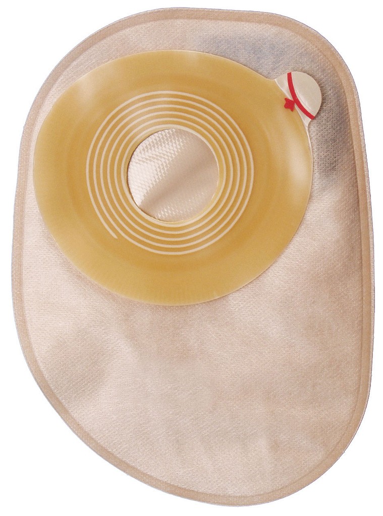 Assura Plus, 1-dels colostomipose, Midi, beige, 25 mm
