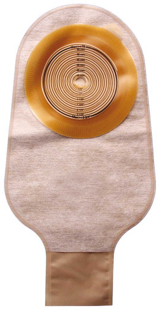 Assura, 1-dels ileostomipose, Maxi, uden kulfilter, beige, Ø 10-70 mm