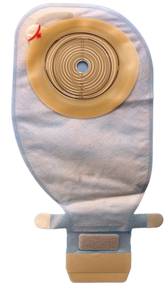 Assura Plus, 1-dels ileostomipose, Maxi, Hide-Away filter, klar, Ø 12 - 60x75 mm